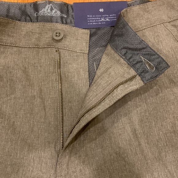 NWT Croft and Barrow Men's Stretch 210 Shadow BRN Brown, Size 40 - Picture 3 of 6